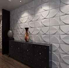 Art3d Plantfiber Textured 3D Wall Panels Design Windmil in White Primitive (بسته 33 کاشی ، جلد 32 متر مربع)