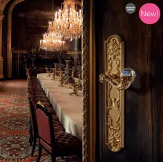 مجموعه دستگیره درب برنجی Crystal Louis XIV به سبک Brilliant |  اتسی