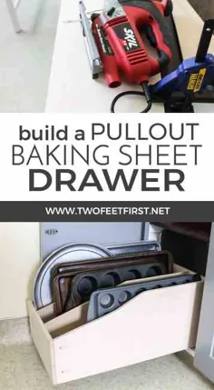 کشوی صفحه پخت را مرتب کنید تا صفحات کلوچه را مرتب کنید
