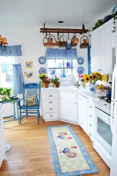 21 ایده و طرح دکوراسیون آشپزخانه با رنگ آبی روشن تا آشپزخانه شما را به مکانی شاد تبدیل کند