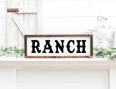 تابلوی چوبی Ranch Western Sign Western Decor Cowboy |  اتسی
