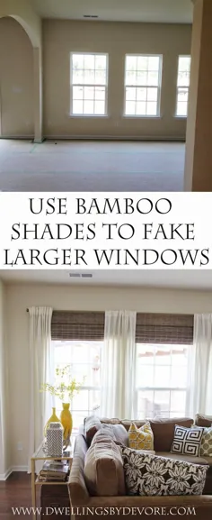 Bamboo Shades برای بزرگتر نشان دادن پنجره های شما