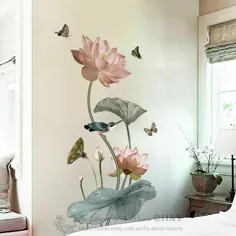 برچسب های دیواری گل لوتوس