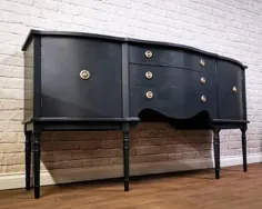 بوفه میز کناری کابینت تخته ای عتیقه Credenza |  Vinterior