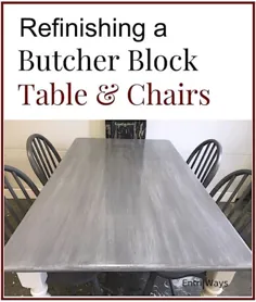 اصلاح مجدد میز و مجموعه ای از صندلی های قصابی |  راه های انتری