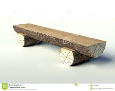 نیمکت چوبی ساخته شده از تنه های درخت تصویر تصویر - تصویر از چوب سخت ، روستایی: 27936084