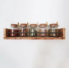 قفسه های شناور Spice Rack قفسه های ادویه ای دیواری |  اتسی