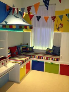Kinderzimmer Gestaltung - grelle Farbtöne einsetzen زیرک