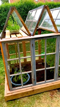 گلخانه DIY از پنجره های قدیمی