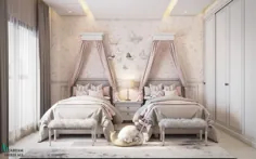 اتاق خواب دخترانه نئوکلاسیک در KSA