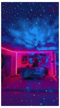 طراحی اتاق خواب نوجوانان با چراغ های led