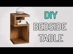3 $ DIY طراحی میز کنار تخت |  میز قهوه کناری از چوب بازیافت شده