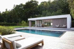 Exclusive Exclusive Bouwkundig mozaïek zwembad naast moderne poolhouse ‹De Mooiste Zwembaden