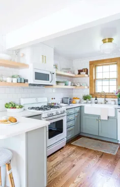 21 ایده ایده آل برای طراحی و تزئین آشپزخانه به رنگ آبی روشن برای سال 2021