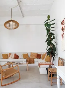 چراغ آویز چوبی اتاق نشیمن تابستانی |  لوستر مدرن دست ساز |  سایه روشنایی چوبی سقف