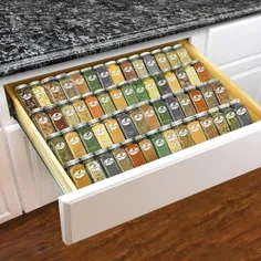 Lynk Professional Expandable 4 لایه Heavy Gauge Steel Drawer Spice Rack Tray Organizer