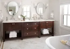 20 بهترین آینه حمام بیضی شکل - ایده های شیک آینه بیضی برای حمام