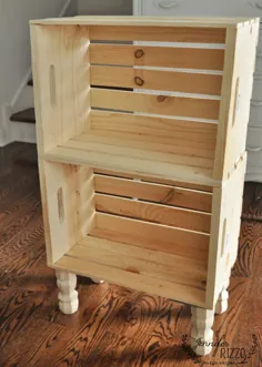 میز جانبی جعبه DIY برای ذخیره سازی آسان - جنیفر ریزو