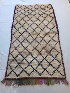 فرش کوچک مراکشی دونده فرش دستباف فرش آزیلال بافته شده |  اتسی