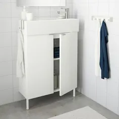 کابینت سینک ظرفشویی LILLÅNGEN با 2 درب ، سفید ، شیر Ensen ، 24 3 / 8x10 5 / 8x34 5/8 "- IKEA