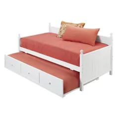 تختخواب سفید چوبی