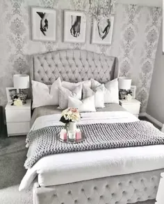 37 ایده زیبا برای اتاق خواب نقره ای |  ایده های دکوراسیون منزل