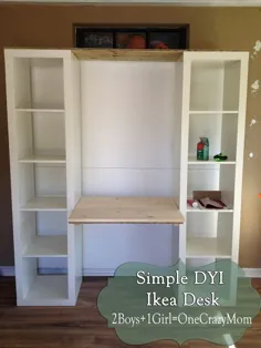 میز کار خود را با IKEA Expedite و برخی لمس های شخصی ایجاد کنید پروژه ساده #DIY - 2 پسر + 1 دختر = یک مادر دیوانه