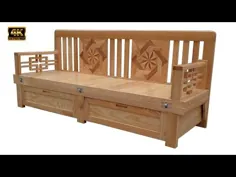 [4K] تخت خواب تختخواب شو مبل چوبی با پشتی سه بعدی |  Ghế Kết Hợp Với Giường Gỗ Tựa 3D |  برو 24 ساعته