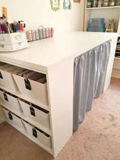 پرده میز کاردستی برای ذخیره سازی پنهان