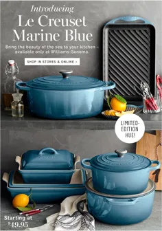 ظروف آبی Le Creuset Marine Blue