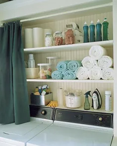 طراحی معضل - یک اتاق رختشویی کوچک با کمی ذخیره سازی -