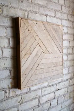 طرح تزئینی دیوار چوبی طرح Lath الگوی هندسی |  اتسی