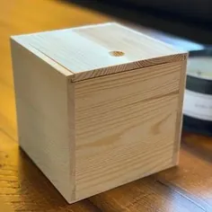 جعبه بزرگ چوبی با درب لولایی جعبه ذخیره سازی چوب با درب |  اتسی
