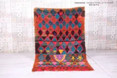 فرش رنگارنگ مراکشی ، 3.7 FT X 5.5 FT