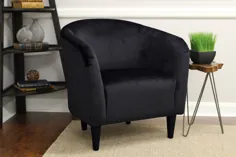 صندلی های مخصوص لهجه وان میکرو فیبر ، مشکی - Walmart.com