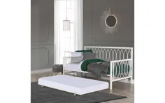 تختخواب سفید دوقلوی کاساندرا با تراندل