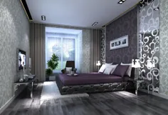 ایده های مناسب اتاق خواب بنفش و خاکستری-دکوراسیون جالب-طراحی-اتاق-ایده ها-با-اتاق خواب خاکستری - Trendir