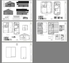 خانه 44x48 - 2 حمام 2 خوابه - 2 حمام - 1666 فوت مربع - PDF Floor Plan - بارگیری فوری - مدل 5L
