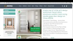 WDMA Single French Door اتاق نقاشی یکپارچه فرانسوی عکس درب های امنیتی فولاد ضد زنگ