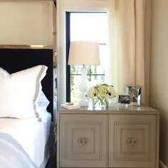 تخت خواب سایبان آینه دار با سرتخت مخملی مشکی - انتقالی - اتاق خواب