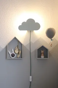 چراغ ابری DIY - Wolkenleuchte für die Wickelecke |  خوردن عشق وبلاگ