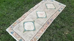 فرش Teal Oushak فرش ترکی فرش 2x3 فرش دستباف گره ای برای |  اتسی