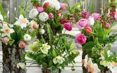 تزئین گلدان تزئینی رنگ DIY