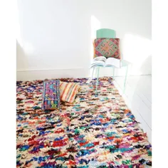 حمل رایگان >> فرش بوچرویت مراکش Vintage ، فرش Beni Ouirain ، فرش مراکش ، فرش بوهمی 60x80 "