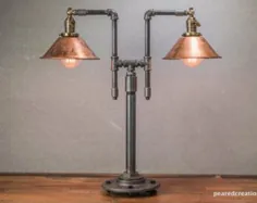 چراغ رومیزی میز سایه فلزی مبلمان صنعتی Edison Bulb |  اتسی