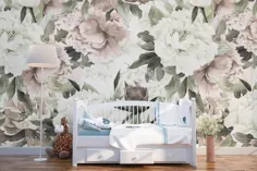 Blush Floral Wallpaper Vintage Removable Peel and Stick |  اتسی