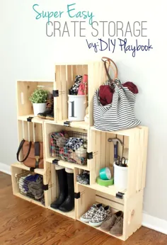 قفسه های ذخیره سازی آسان جعبه DIY |  The DIY Playbook
