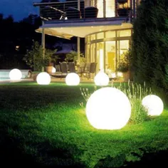 چراغ های توپی در فضای باز ضد آب خورشیدی منظره حیاط چمن تزئینی