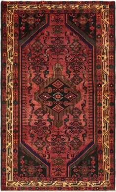 قرمز 5 'x 8' 7 فرش ایرانی زنجان