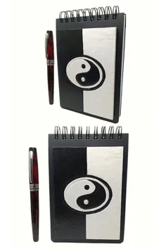 دفتر یادداشت با جلد دستساز- یین یانگ